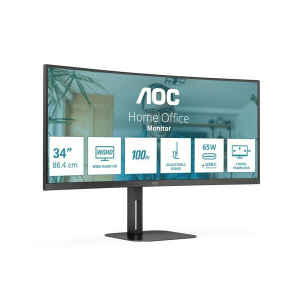 AOC V5 CU34V5C/BK Écran LED 34" 3440x1440 Noir