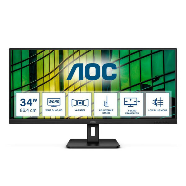 AOC U34E2M écran 34" Wide Quad HD Noir