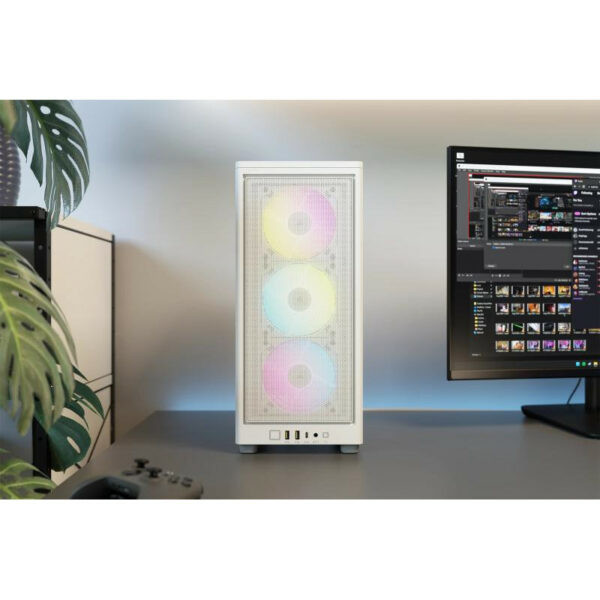 Corsair 2000D RGB Airflow SFF Blanc, Compact et Éclairé – Image 14