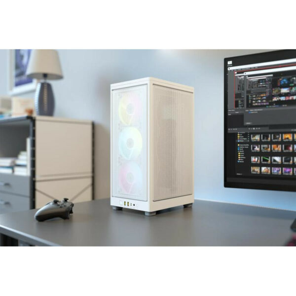 Corsair 2000D RGB Airflow SFF Blanc, Compact et Éclairé – Image 15