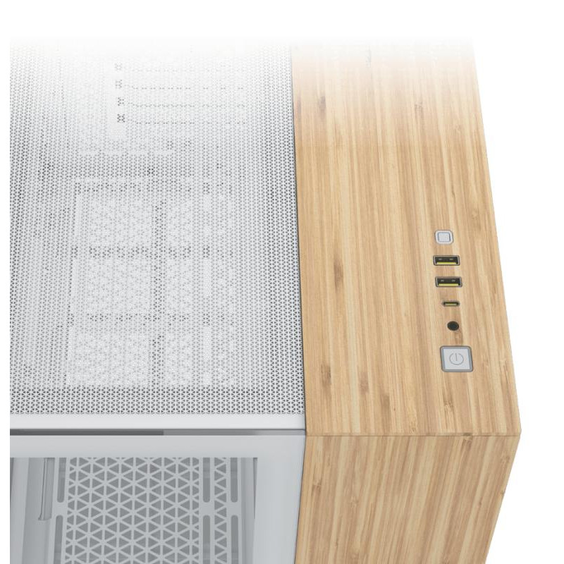 Corsair Midi Tower Bambou Blanc élégante et pratique