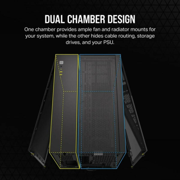 Corsair 2500X Mid Tower Noir, boîtier PC élégant – Image 3
