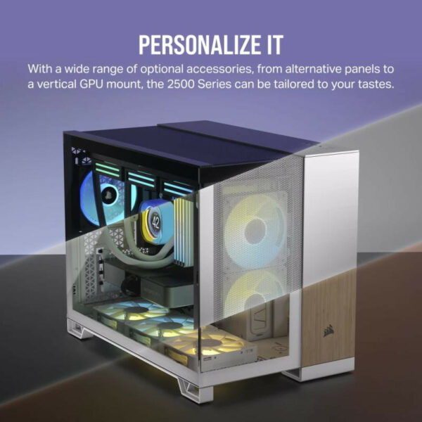 Corsair 2500X Mid Tower Noir, boîtier PC élégant – Image 7