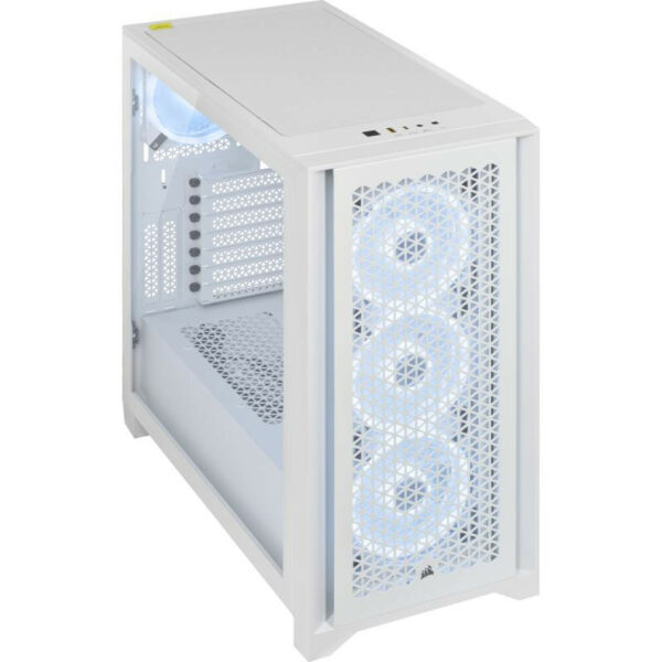 Corsair iCUE 4000D RGB Blanc Mid Tower PC – Image 4