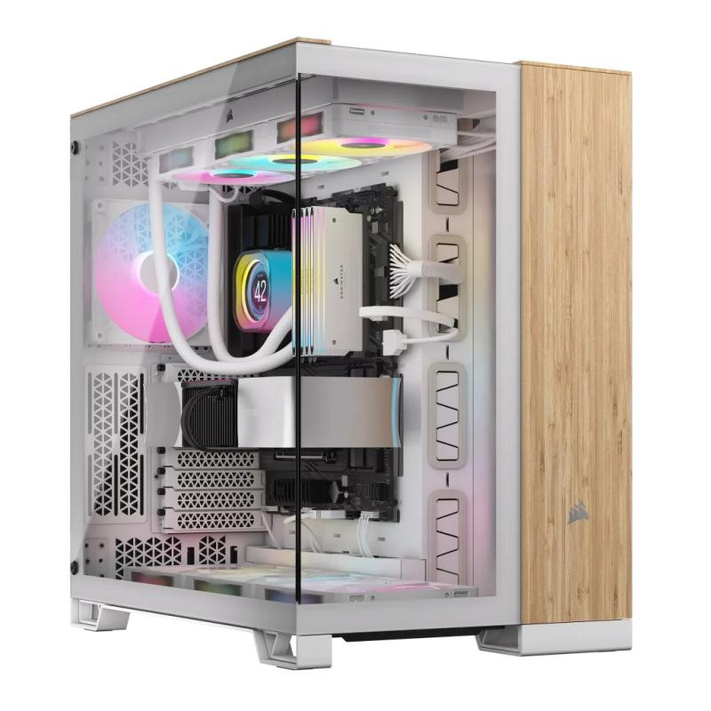 Corsair Midi Tower Bambou Blanc élégante et fonctionnelle