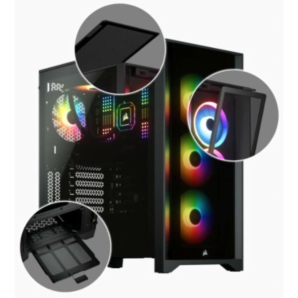 Corsair iCUE 4000X RGB Midi Tower Noir – Image 26