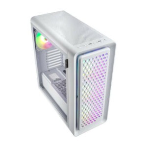 FSP CUT593P Tower Blanc avec Verre Trempé