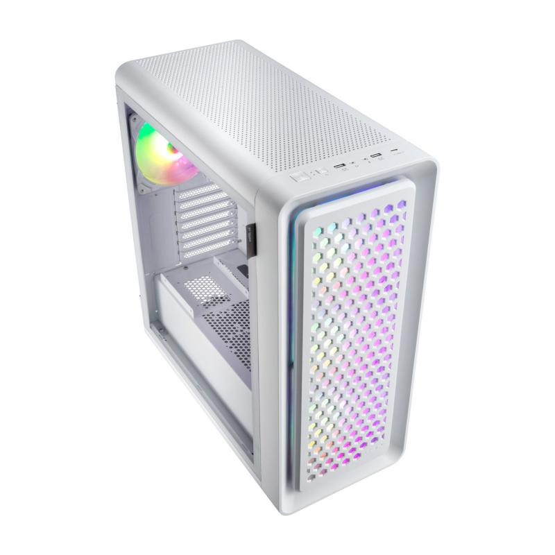 FSP CUT593P Tower Blanc avec Verre Trempé