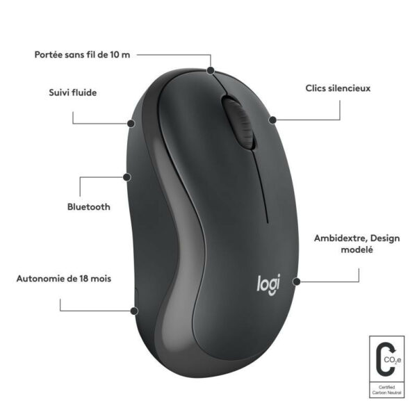 Logitech M240 Souris Bluetooth Ambidextre Voyage – Image 14