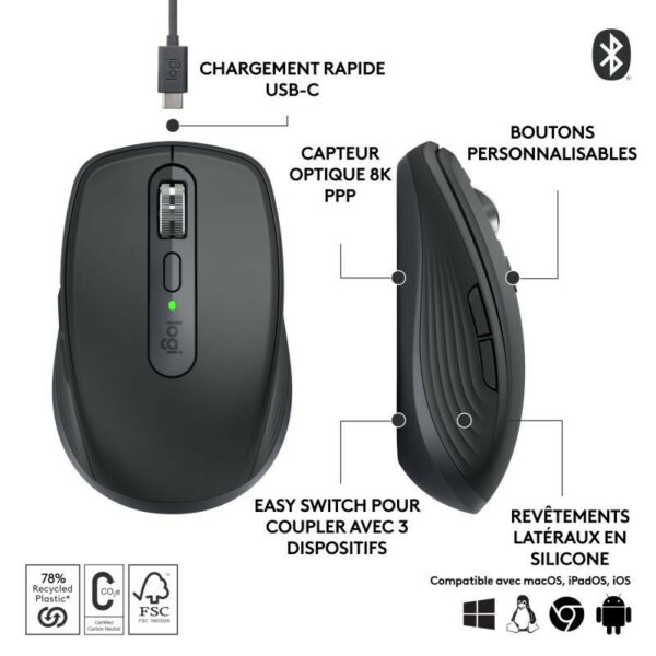 Logitech MX Anywhere 3S Souris Laser 8000 DPI – Image 6