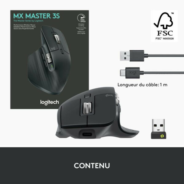 Logitech MX Master 3S Souris Laser Sans Fil – Image 17