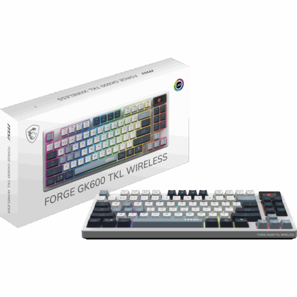 MSI FORGE GK600 TKL W SKY FR Clavier Gaming