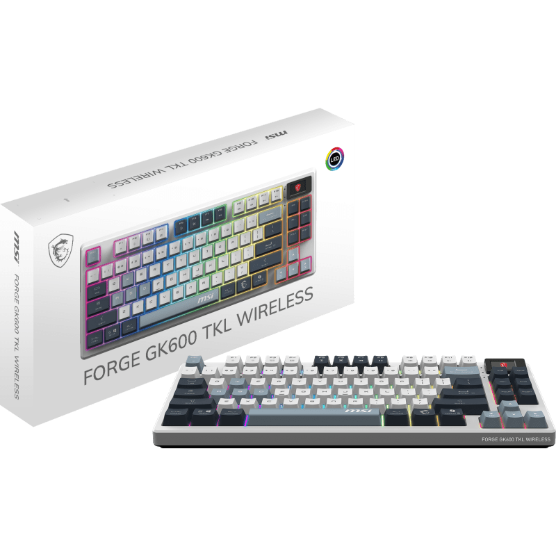 MSI FORGE GK600 TKL W SKY FR Clavier Gaming