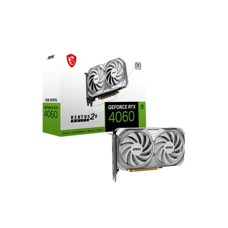 MSI RTX 4060 VENTUS 2X WHITE 8G OC Blanc