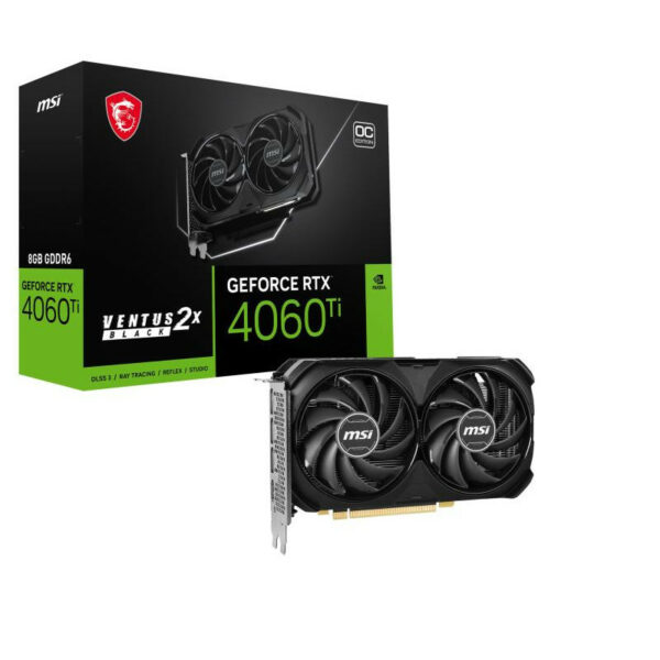 MSI RTX 4060TI VENTUS 2X BLACK 8G OC Performante – Image 2