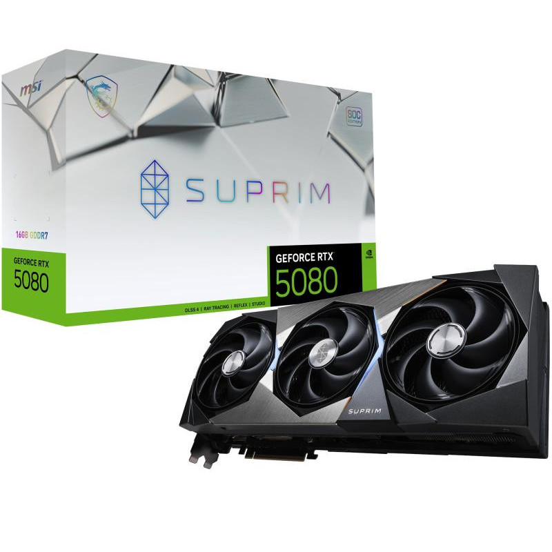 MSI RTX 5080 16G SUPRIM SOC - Carte Graphique Puissante