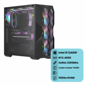PC HIROS V2 Gaming Mini Tower Noir