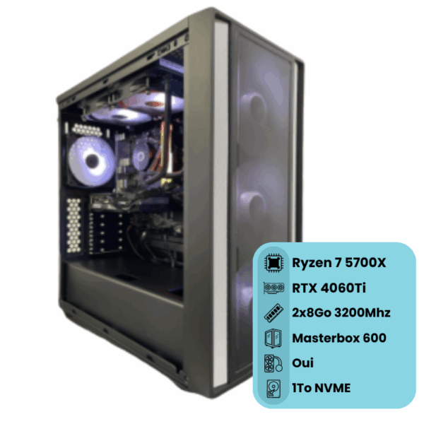 PC OZTIA Gaming avec RTX4060Ti et 1To SSD