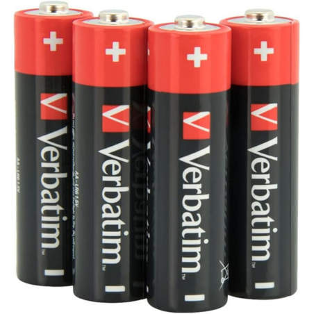 Lot de 4 piles AA 1,5V Verbatim Premium (LR6)