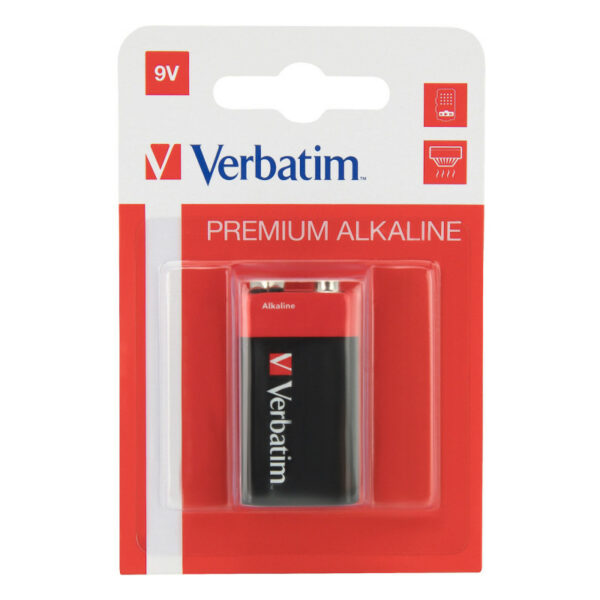 Pile 9V R9 Verbatim Premium Alcaline (6LR61) – Image 2