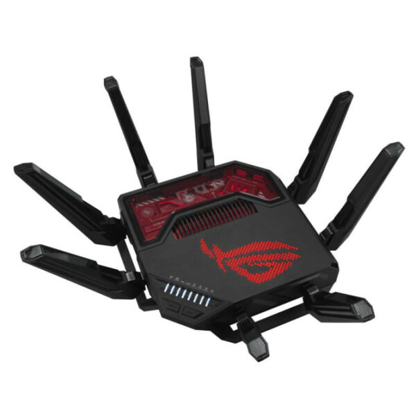 ASUS ROG Rapture GT-BE19000 routeur sans fil Multi-Gigabit Ethernet Tri-bande (2,4 GHz / 5 GHz / 6 GHz) Noir, Rouge – Image 2