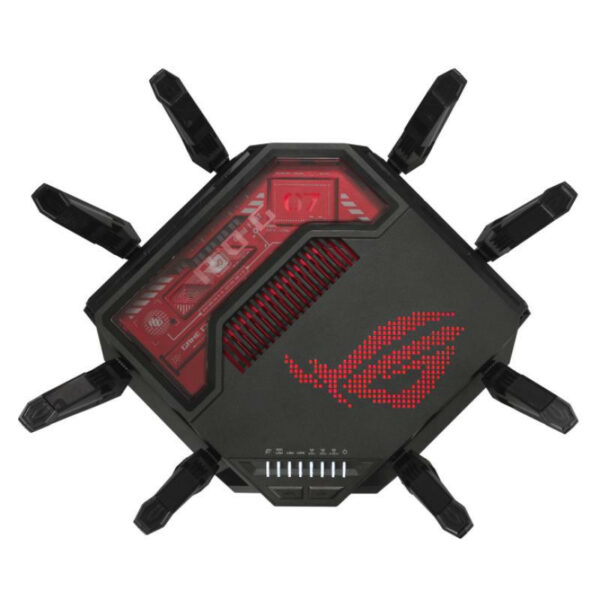 ASUS ROG Rapture GT-BE19000 routeur sans fil Multi-Gigabit Ethernet Tri-bande (2,4 GHz / 5 GHz / 6 GHz) Noir, Rouge – Image 4
