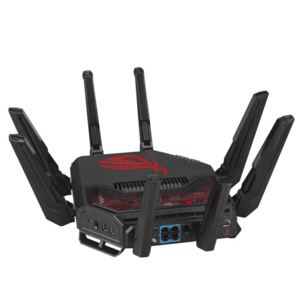 ASUS ROG Rapture GT-BE19000 routeur sans fil Multi-Gigabit Ethernet Tri-bande (2,4 GHz / 5 GHz / 6 GHz) Noir, Rouge – Image 5