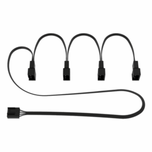 Câble répartiteur 4-Pin PWM 1 vers 4 ventilateurs 70 cm Noir