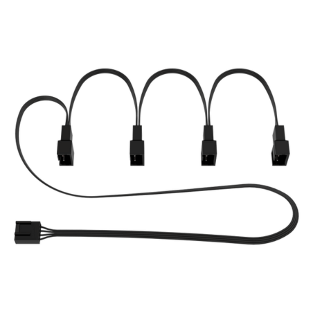 Câble répartiteur 4-Pin PWM 1 vers 4 ventilateurs 70 cm Noir