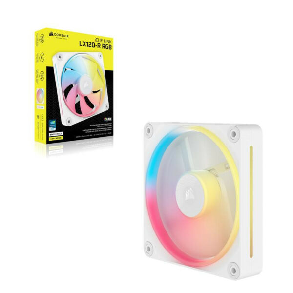 Corsair Kit de démarrage ventilateurs iCUE LINK LX120R RGB white Single Fan – Image 3