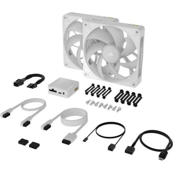 Corsair Kit de démarrage ventilateurs iCUE LINK RX140 RGB Max White Dual Fan – Image 3