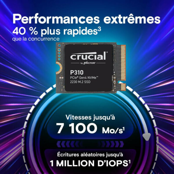 Crucial P310 1TB PCIe Gen4 NVMe 2230 M.2 SSD – Image 2