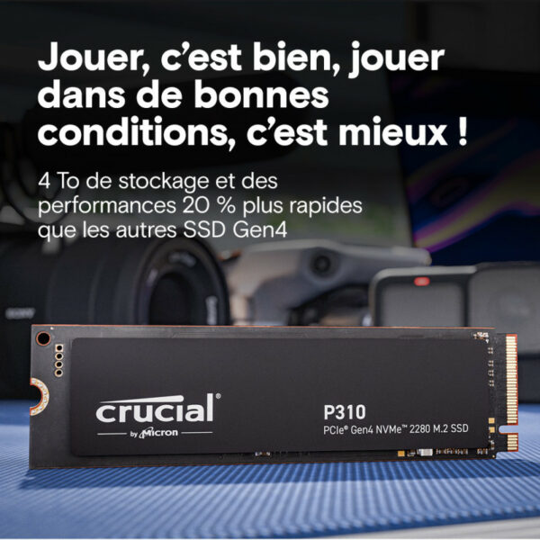 CRUCIAL P310 4TB PCIe Gen4 2280 NVMe M.2 SSD (Tray) – Image 2