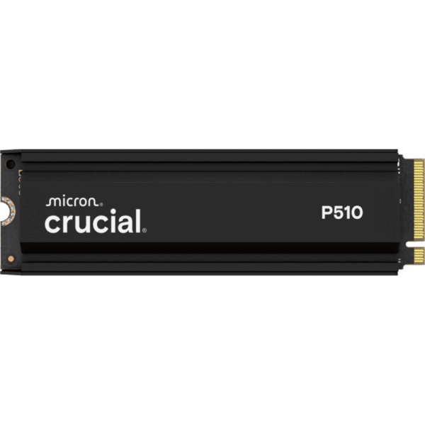 CRUCIAL P510 1TB PCIe Gen5 NVMe 2280 M.2 SSD with heatsink