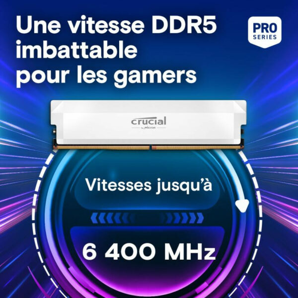 CRUCIAL PRO DIMM 64G (2x32G) DDR5-6000 WHITE – Image 2