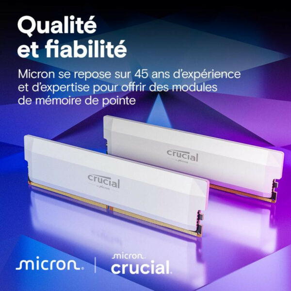 CRUCIAL PRO DIMM 64G (2x32G) DDR5-6000 WHITE – Image 6