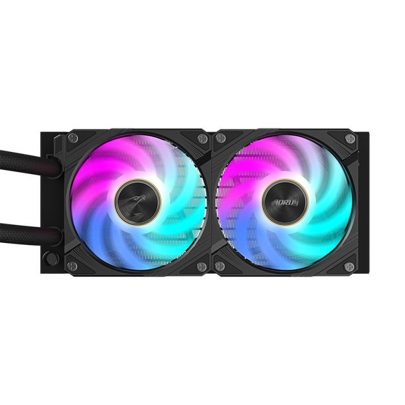 GIGABYTE AIO AORUS WATERFORCE X II 240 - 2 ventilateurs ARGB 120 mm, écran LCD couleur complet