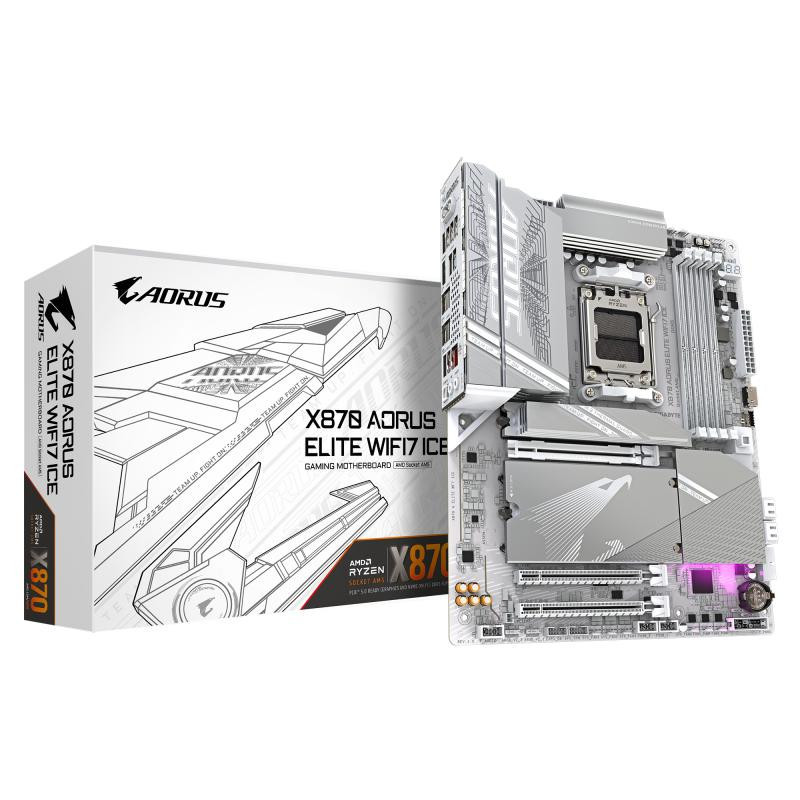 GIGABYTE Carte mère X870 A ELITE WF7 ICE - Prend en charge les processeurs