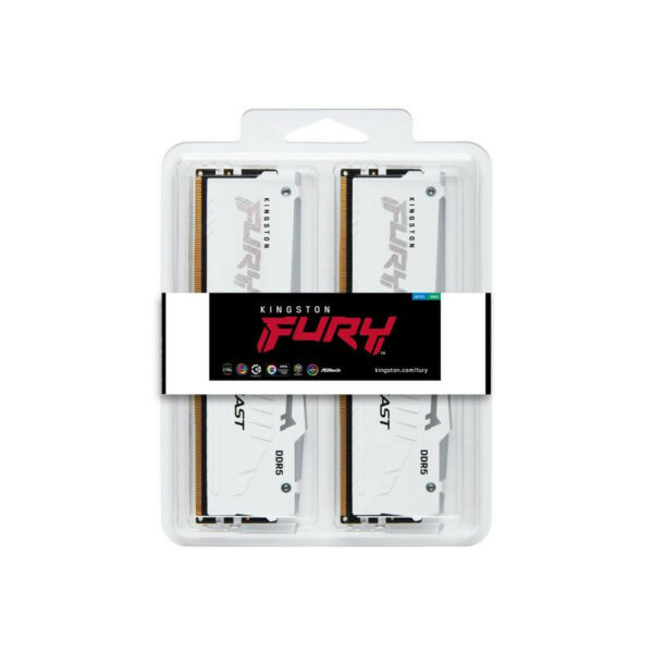 Kingston Technology FURY 32 Go 5600 MT/s DDR5 CL40 DIMM (Kits de 2) Beast White RGB XMP – Image 3