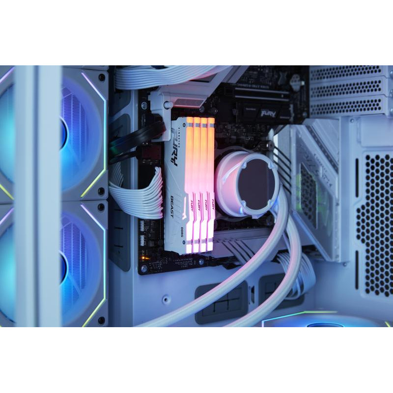 Kingston Technology FURY 32 Go 5600 MT/s DDR5 CL40 DIMM (Kits de 2) Beast White RGB XMP