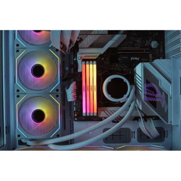 KINGSTON 32G (2x16G) D5 6400Mhz FURY Renegade RGB White*KF564C32RWAK2-32 – Image 7
