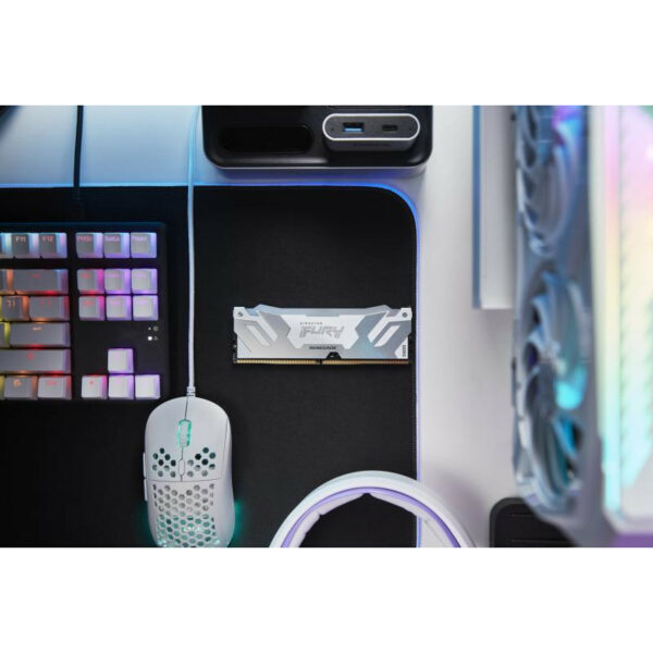KINGSTON 32G (2x16G) D5 6400Mhz FURY Renegade RGB White*KF564C32RWAK2-32 – Image 9