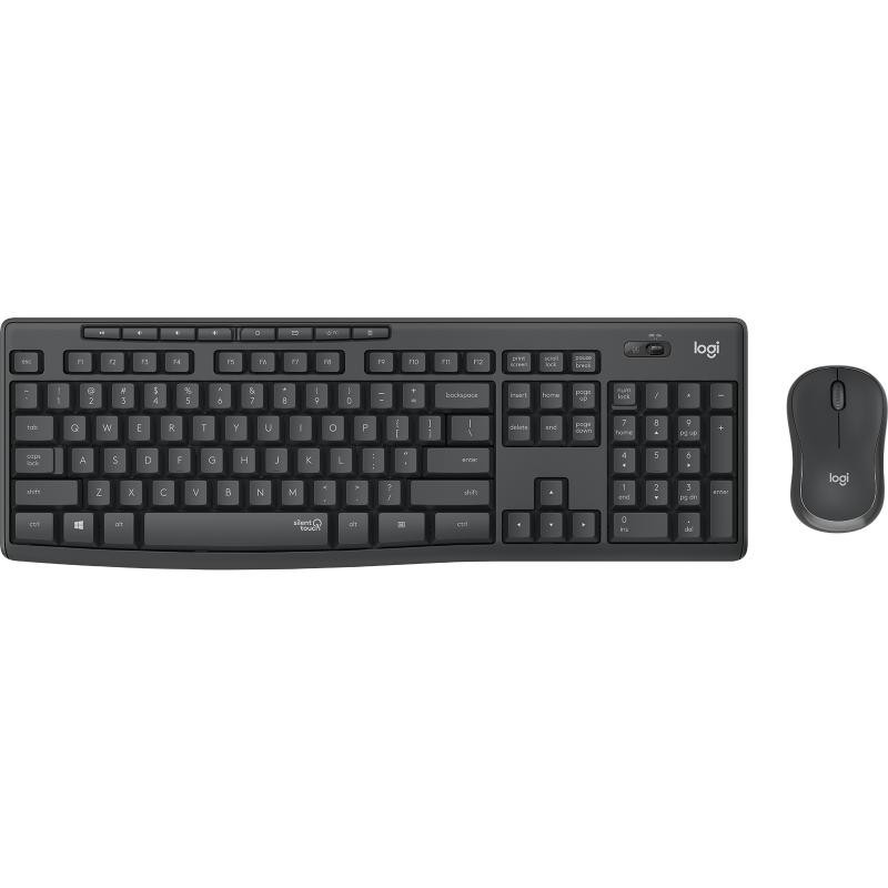 Logitech MK295 Silent Wireless Combo clavier Souris incluse Bureau RF sans fil AZERTY Français Graphite