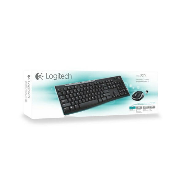 Logitech Wireless Combo MK270 clavier Souris incluse Universel USB AZERTY Français Noir – Image 5