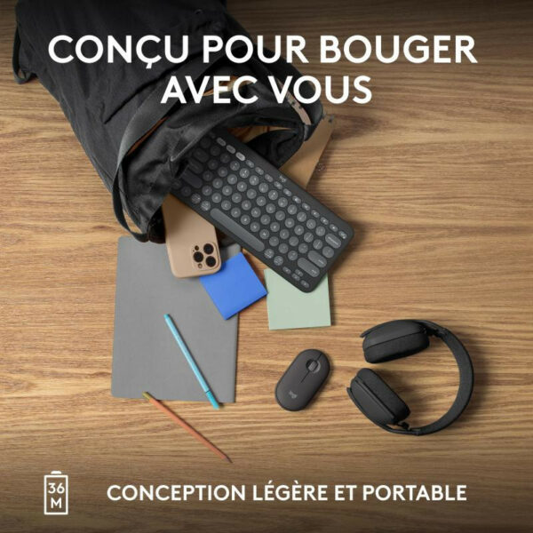 Logitech Pebble Keys 2 K380s Noir – Image 9