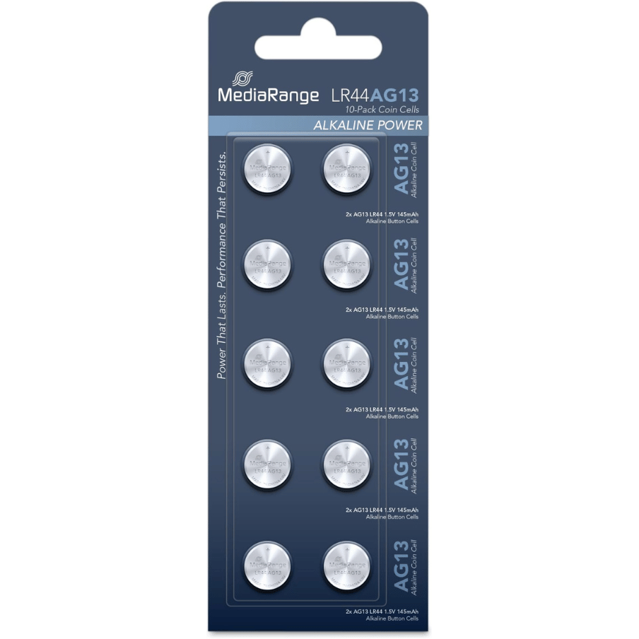 Pack de 10 piles boutons 1,5V (LR44)