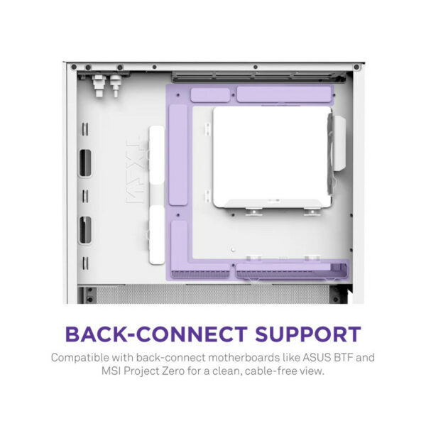 NZXT H3 Flow (2025) micro-ATX Mid-tower Case - All White Color – Image 7