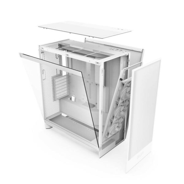 NZXT H7 Flow Mid Tower Blanc – Image 5