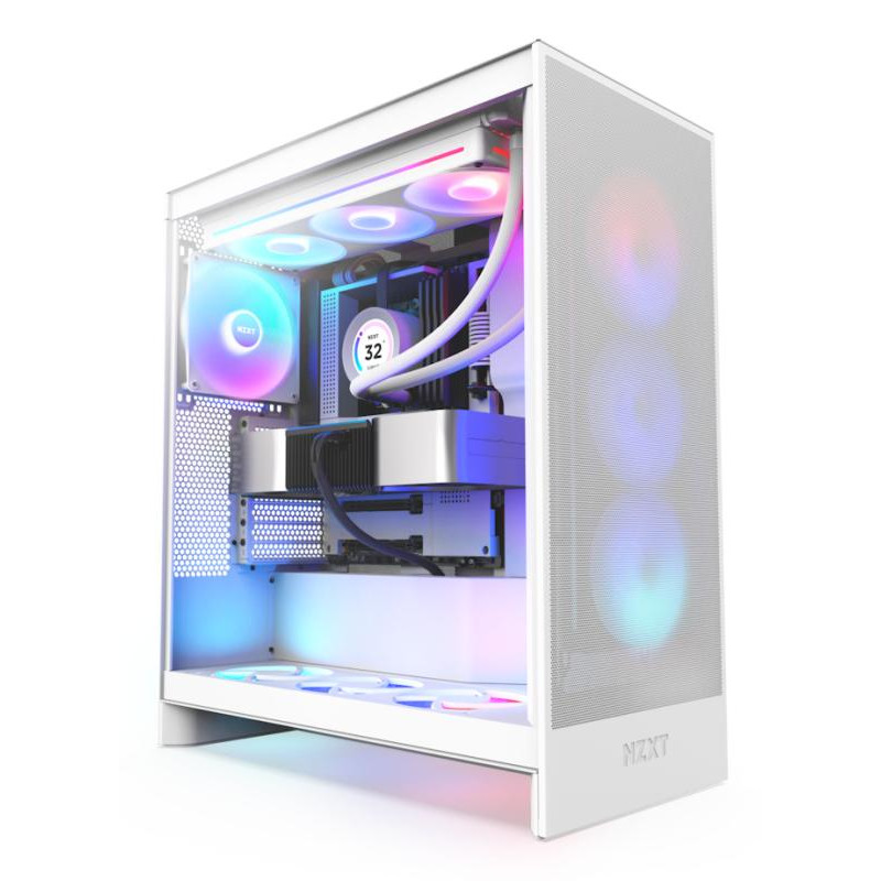 NZXT H7 Flow RGB Mid Tower Blanc