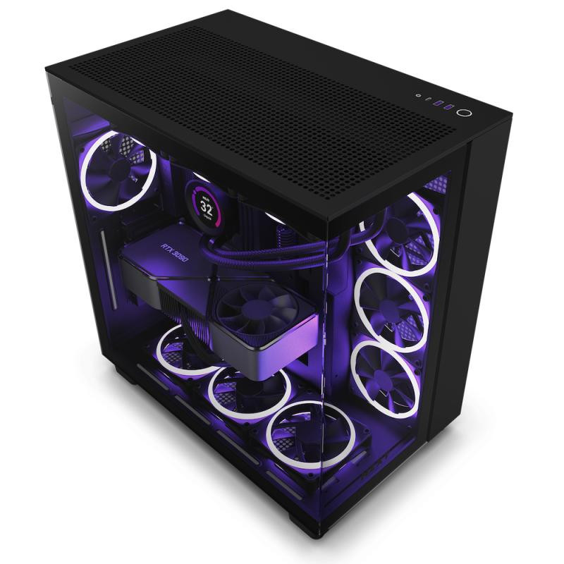 NZXT H9 All Black Mid Tower Noir